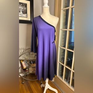 Chic One-Shoulder Purple Dress